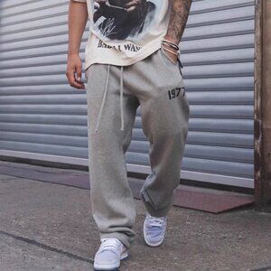ESSENTIALS FEAR OF GOD 1977 Flocked FOG Printing Sweatpants